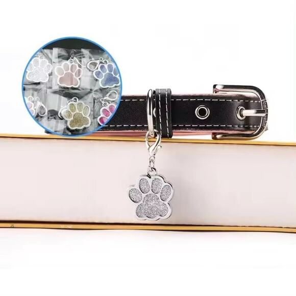 Personalized Engraved Metal Dog Paw Name, ID Tag, QR Code Powered By ScanKeep - Picture 2 of 10